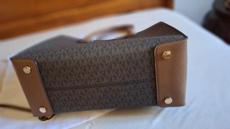 Hnedá kabelka michael kors mercer large, michael kors
