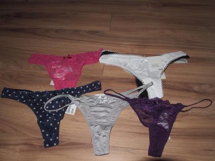 Nenosené tangá mix, h&m,m