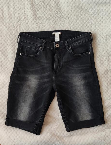 Čierne krátke džínsy h&m, h&m,36