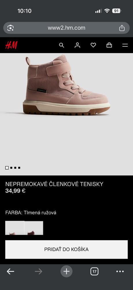 Zimné/jesenne topanky, h&m,34
