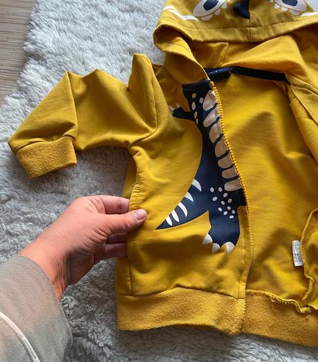 Zlta mikina dinosaur f&d, 98