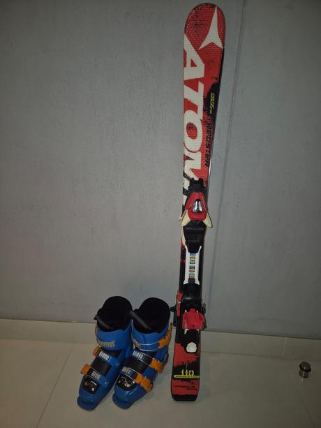 Lyže + lyžiarky, atomic,110-119 cm
