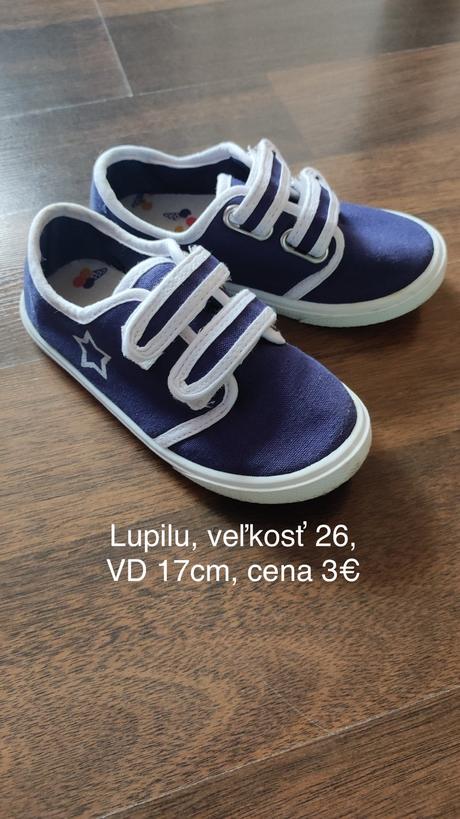 Tenisky - plátenky, lupilu,26