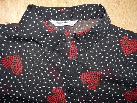 Srdiečková blúzka, stradivarius,s