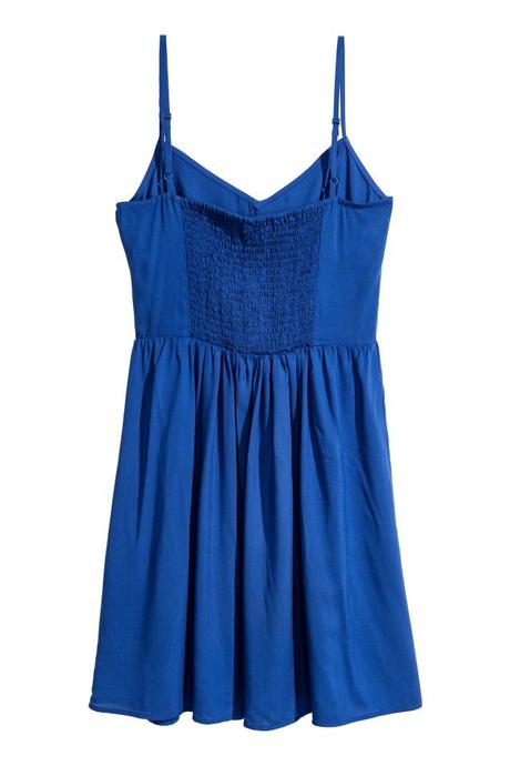 H&m krátke kobaltovomodré šaty špagetové ramienka, h&m,xs
