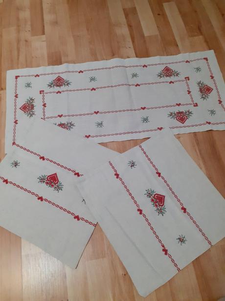 Provence štola s dvoma obliečkami na vankysik, 