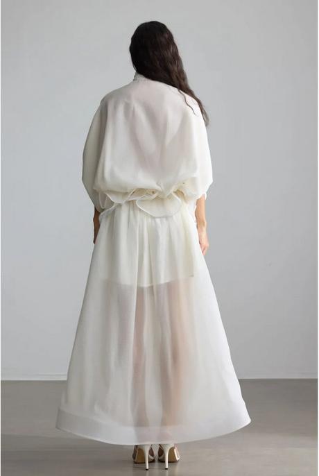 Sunfere eliza elegantné ivory maxi šaty nové, 38