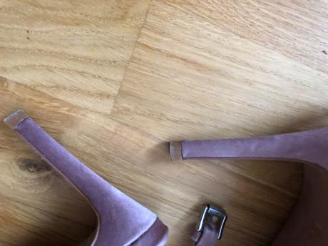 Saténové sandále/lodičky 1x obuté, next,37