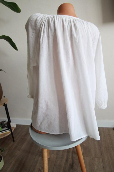 Biela bavlnená blúzka, 4xl, 4xl