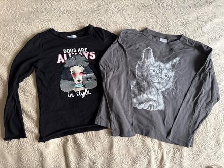 Tricko s dlhým rukávom 2x, zara,140