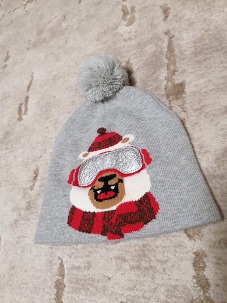 Krasna tepla ciapka zima, h&m,<50