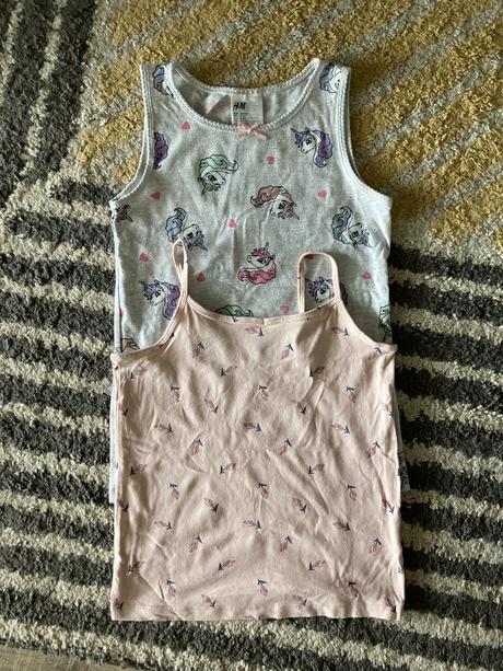 Tielka jednorožcové a kvetinkové 134/140, h&m,134