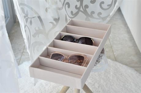 Semišový organizér na okuliare, 