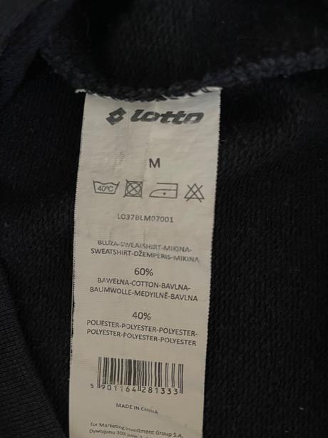 Lotto petrolejový pulóver mikina s pruhmi, lotto,m