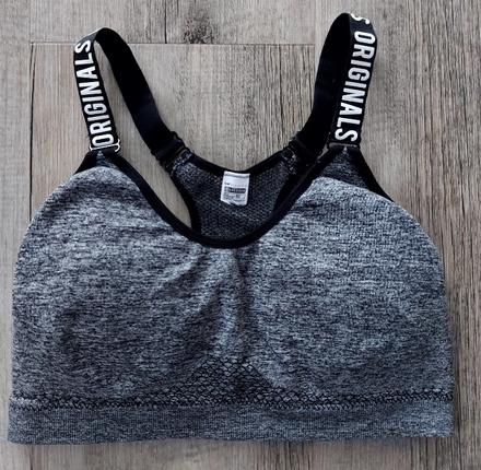 Sivá melírovaná športová podprsenka, m