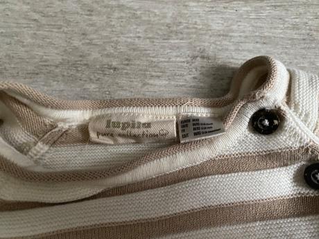 Pulover bezovy pasik 86/92 lupilu pure, lupilu,86