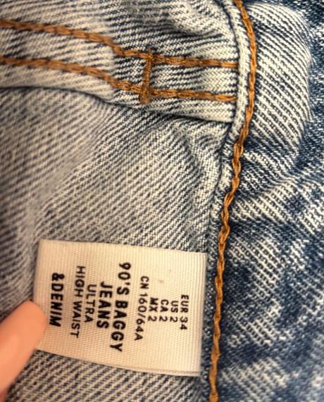 Baggy jeans, h&m,xs