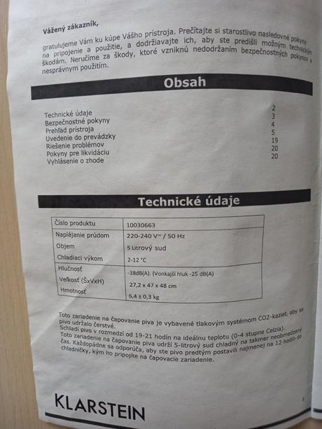 Stroj na čapovanie piva klarstein, 5l,