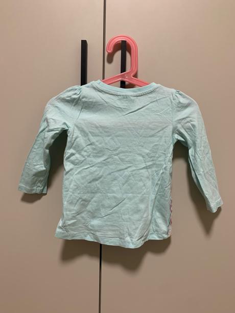 Tyrkysové tričko s dlhým rukávom lúka, 86