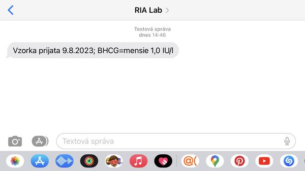 Vysvetlenie výsledku hCG