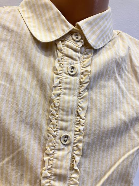 Dievčenská pásikavá košeľa s volánom (7 r.), original marines,122