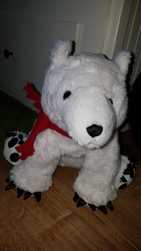 Plysovy ladovy medved, vyska 37 cm,