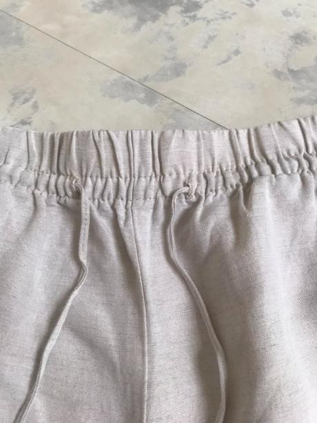 Ľanové nohavice, h&m,l