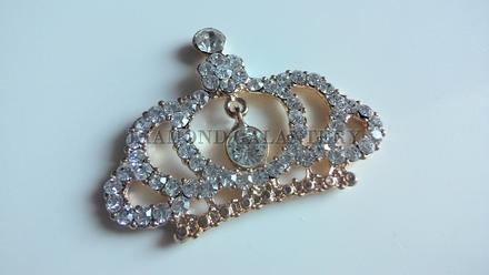 Ozdobná štrasová korunka zlatá , 