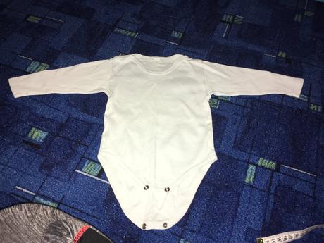 Čisto biele body 62/68 dlhý rukáv, 62