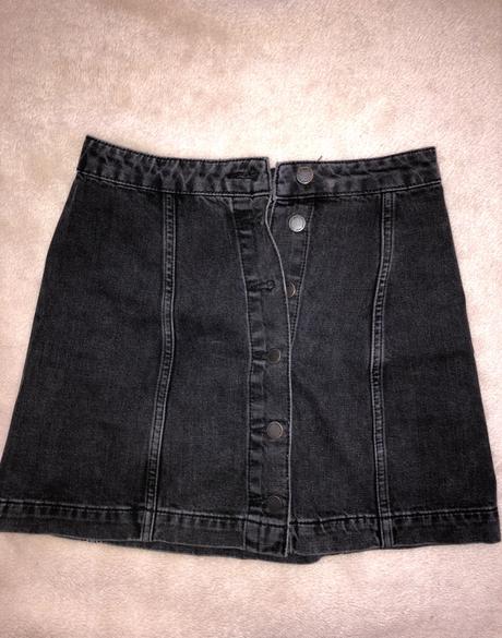 Rifľová mini sukňa, topshop,s