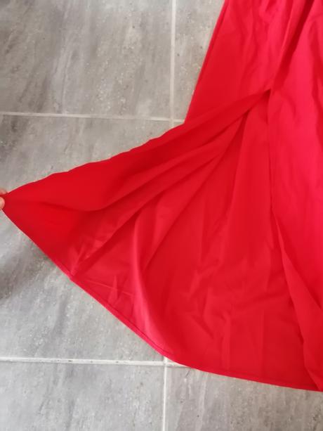 Červené ľahké maxi šaty lindex vm, lindex,m