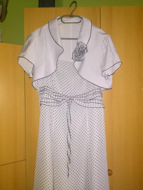 Bodkované šaty s bolerkom, 40