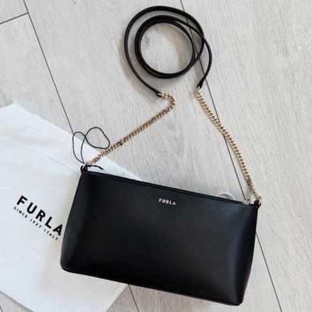 Furla chain crossbody čierna, originál, furla