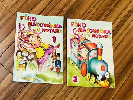 Fíha tralala omaľovánky s notami,