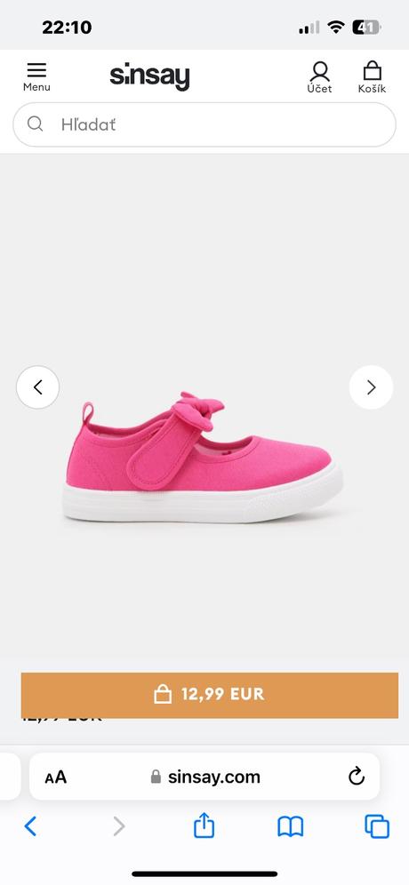 Sinsay papučky s mašľou 22, sinsay,22