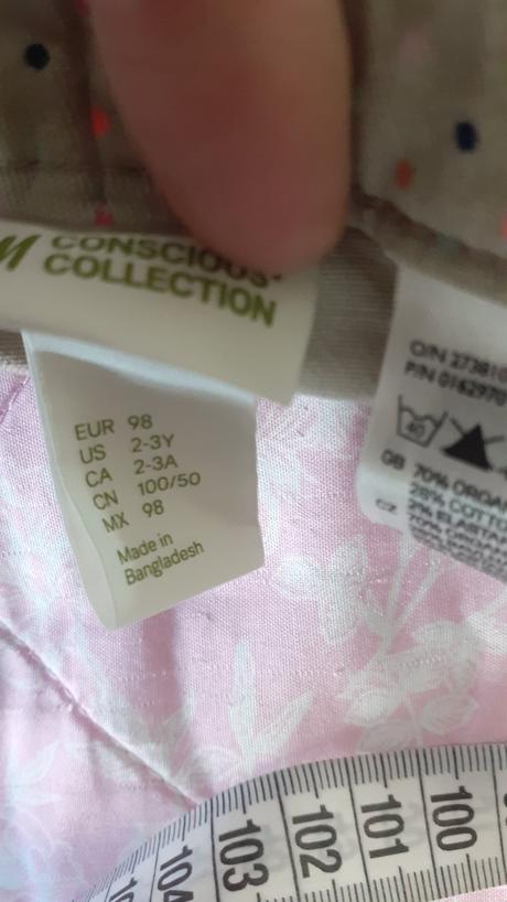 3/4 nohavice, h&m,98