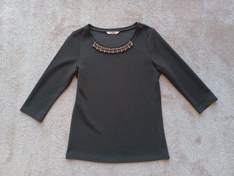 Top s ozdobným golierom, camaieu,xs