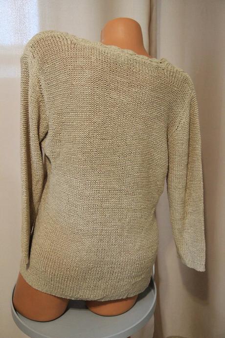 Bledo hnedý pletený sveter, l/xl, l