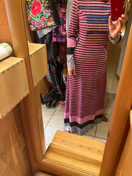 Dlhé pásikované šaty, angie,xs