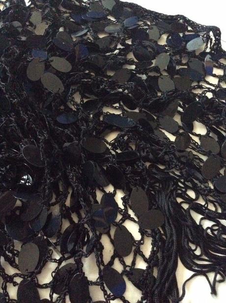 Spoločenská trblietavá šatka na krk, xl