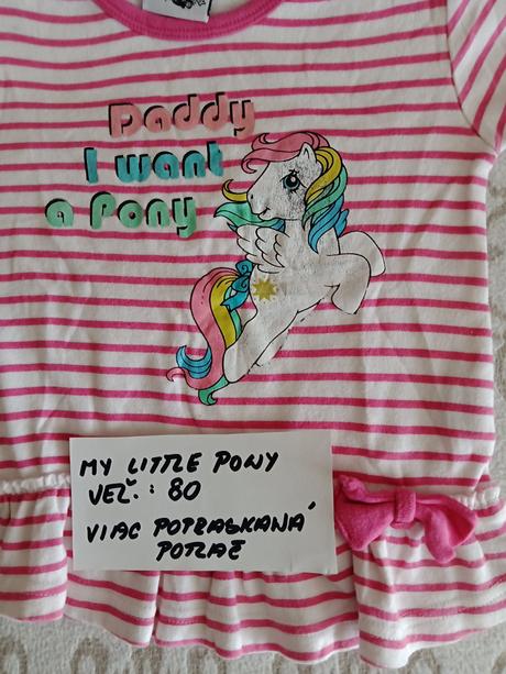 Dievčenské tričká my little pony veľ.80, 80