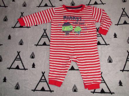 Zemeguľa vianočný bavlnený overal veľ.68/74, 74