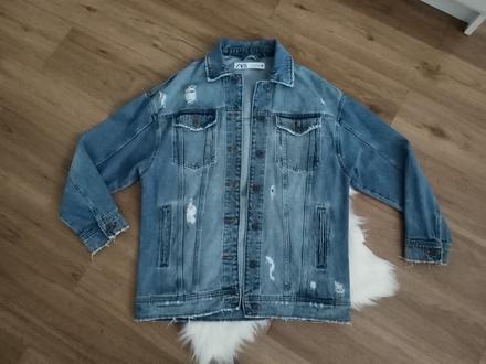 Oversize riflová bunda, zara,xs