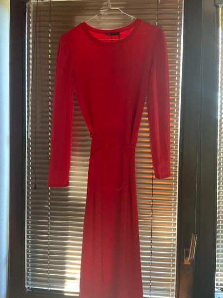 Šaty zara jasno červené, zara,s