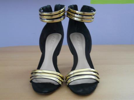Cierno - zlate sandalky, 39