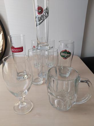 Poháre na pivo rôzne 0,5l + 0,3l, 
