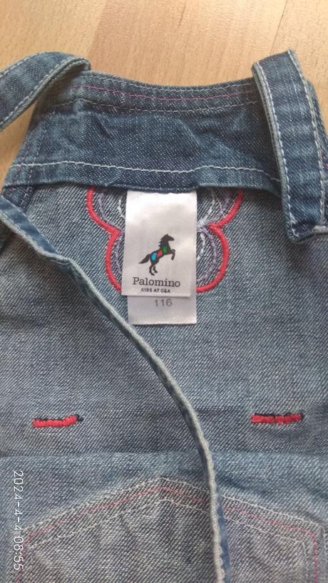 Dievčenské riflové šaty veľ.116, palomino,116