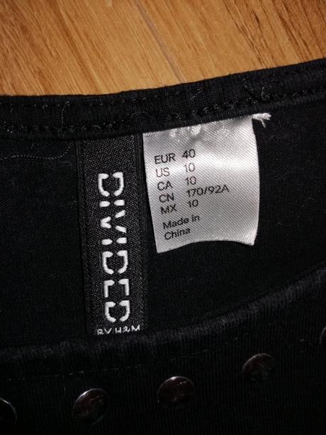 Čierne šaty s cvokmi, h&m,38