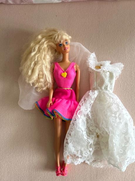 Barbie retro s dlhými blond vlasmi - mattel č.12, 