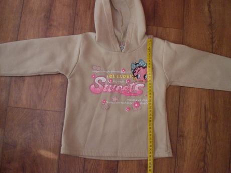 Béžová mikinka zateplená 80/86, 86